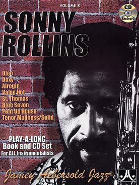 Illustration de AEBERSOLD : approche de l'improvisation jazz tous instruments avec CD play-along - Vol. 8 : Sonny Rollins