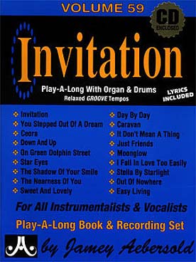 Illustration de AEBERSOLD : approche de l'improvisation jazz tous instruments avec CD play-along - Vol. 59 : Invitation Play a long