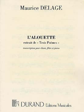 Illustration de L'Alouette pour voix, flûte et piano