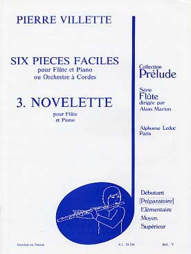 Illustration villette pieces faciles n° 3 : novelette