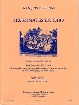Illustration de 6 Sonates en duo (flûtes à bec alto ou ténor) Vol. 2 : sonates 4, 5 et 6