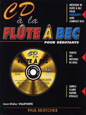 Illustration de CD à la flûte à bec : méthode pour débutants avec CD