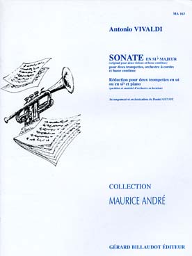 Illustration de Sonate en si b M pour 2 trompettes et piano ou orgue (tr. Guyot)