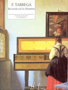 Illustration de Recuerdos de la Alhambra (orig. pour guitare, tr. piano Heumann)
