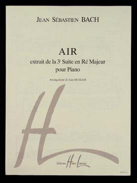 Illustration de Air extrait de la 3e suite en ré M pour clavier (arrangement Sichler)