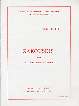 Illustration de Zakouskis pour un percussioniste et piano