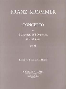 Illustration de Concerto op. 35 pour 2 clarinettes et orchestre, réduction piano - éd. Musica Rara