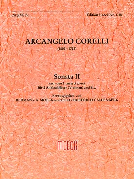 Illustration de Sonate II d'après les Concerti grossi pour 2 flûtes à bec alto et b. c.