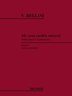 Illustration de La somnambule acte 2 : Ah! non credea mirarti (Amina)  soprano et piano
