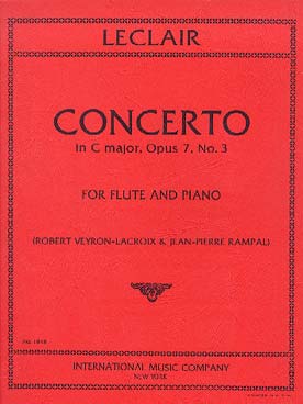 Illustration de Concerto op. 7/3 en do M, réd. piano - éd. IMC (rév. Rampal)