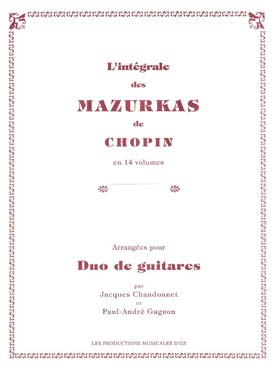 Illustration de Intégrale des mazurkas (tr. Chandonnet/ Gagnon) - Vol. 1 : op. 6