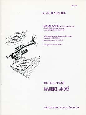 Illustration de Sonate en fa M pour trompette et piano (Coll. André, tr. Jevtic)