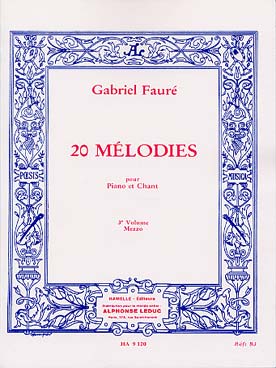 Illustration faure 60 melodies vol. 3 (mezzo-soprano)