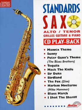 Illustration de STANDARDS SAX alto/ténor avec CD