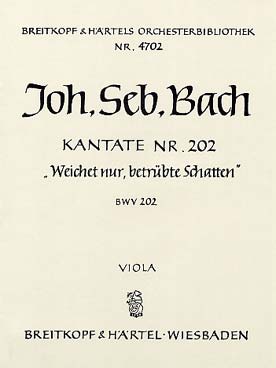 Illustration de Cantate BWV 202 Alto