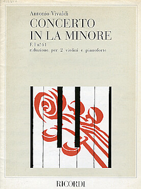 Illustration de Concerto RV 523 F. I N° 61 en la m, réd. pour 2 violons et piano