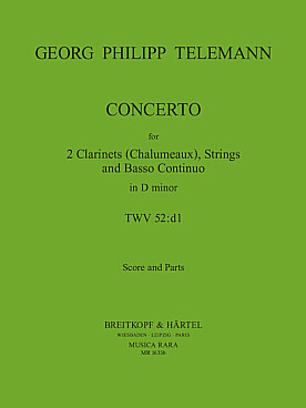 Illustration de Concerto pour 2 clarinettes (chalumeaux) en ré
