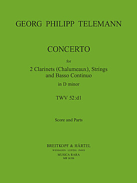 Illustration de Concerto pour 2 clarinettes (chalumeaux) en ré
