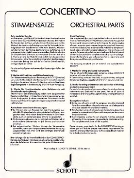 Illustration de Concerto en si b M N° 4 pour clarinette et orchestre - Parties