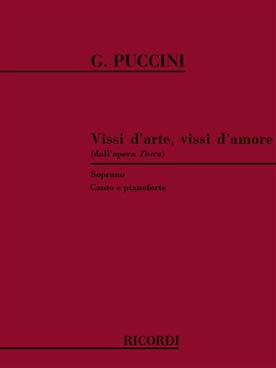 Illustration puccini tosca "vissi d'arte" soprano