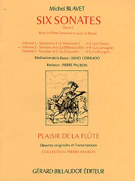 Illustration de 6 Sonates op. 2 (éd. Billaudot) - Vol. 2 : N° 3 La Dhérouville et N° 4 La Lumagne