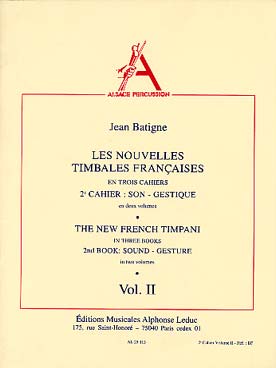 Illustration de Les Nouvelles timbales françaises - 2e cahier Vol. 2 : son et gestique