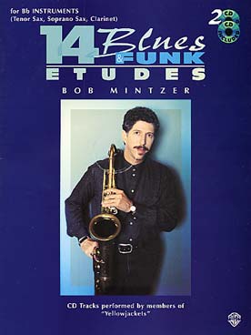 Illustration de 14 Blues and funk etudes (si b) clarinette ou saxophone ténor
