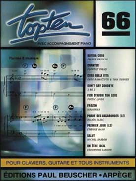 Illustration de Collection TOP : édition simplifiée avec ligne mélodique +accords clavier/guitare - TOP TEN N° 66