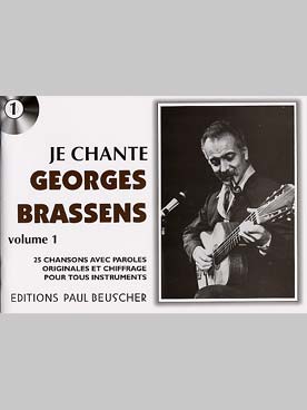 Illustration de JE CHANTE LES GRANDS INTERPRETES: paroles seules et accords pour tous instruments - Georges Brassens