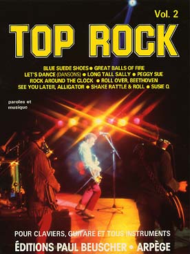Illustration de Collection TOP : édition simplifiée avec ligne mélodique +accords clavier/guitare - TOP Rock N° 2