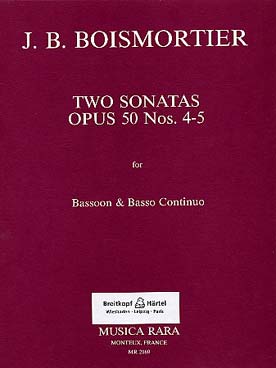 Illustration de Sonates op. 50 N° 4 en ré m et N° 5 en do m pour basson et basse continue