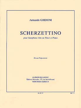 Illustration de Scherzettino pour saxophone alto ou ténor et piano