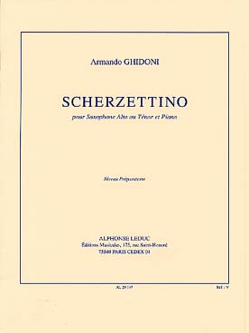 Illustration de Scherzettino pour saxophone alto ou ténor et piano
