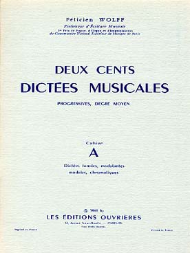 Illustration wolff dictees musicales (200) cahier a