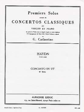 Illustration haydn 1er solo concerto en do (catherine