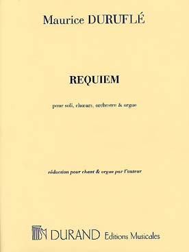 Illustration de Requiem op. 9 pour soli, chœurs et orchestre, réduction chant et orgue par l'auteur
