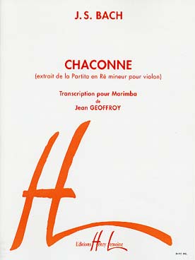 Illustration de Chaconne BWV 1004 arrangée pour marimba par Jean Geoffroy