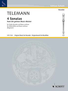 Illustration telemann sonates n° 1 - 4 fl a bec/bc