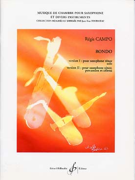 Illustration de Rondo pour saxophone ténor solo ou avec percussion et célesta