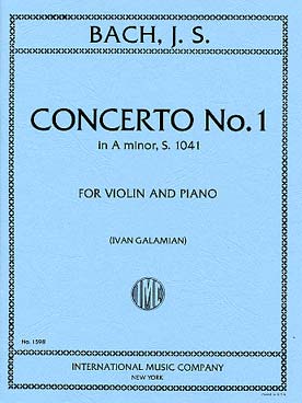Illustration de Concerto BWV 1041 en la m - éd. I.M.C. (tr. Galamian)
