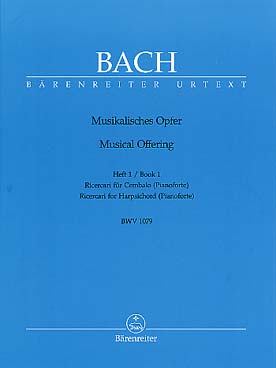 Illustration de L'Offrande Musicale BWV 1079 - Vol. 1 : ricercari pour clavecin