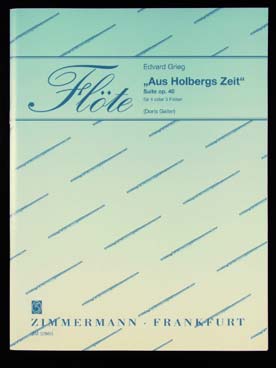 Illustration de Aus Holbergs Zeit op. 40, tr. Geller pour 4 flûtes et 1 flûte en sol ad lib.