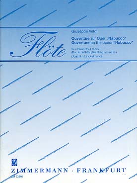 Illustration de Ouverture de Nabucco, tr. Linckelmann pour 4 flûtes (piccolo et flûte en sol ad lib.)