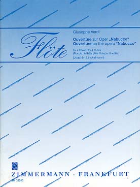 Illustration de Ouverture de Nabucco, tr. Linckelmann pour 4 flûtes (piccolo et flûte en sol ad lib.)