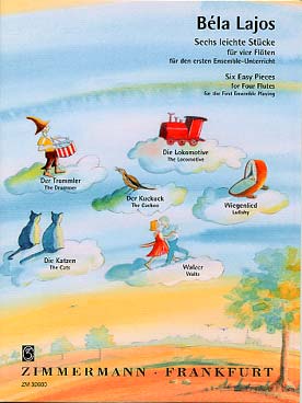 Illustration de 6 Petites pièces faciles pour 4  flûtistes débutants