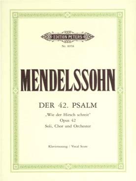 Illustration de Psaume op. 42 pour soprano, choeur et orchestre, réduction chant et piano