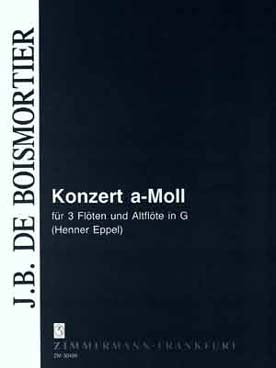 Illustration de Concerto en la pour 3 flûtes et flûte en sol (tr. Eppel)