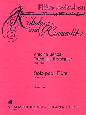 Illustration berbiguier solo pour flute op. 43 n° 1
