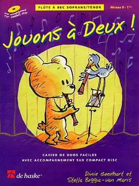 Illustration de Jouons à deux : cahier de duos faciles (soprano ou ténor) avec CD play-along