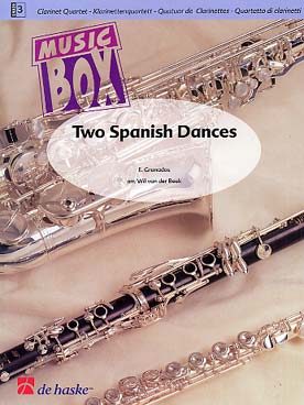 Illustration de Two Spanish dances tr. Beek pour 4 clarinettes (3 si b et 1 basse)